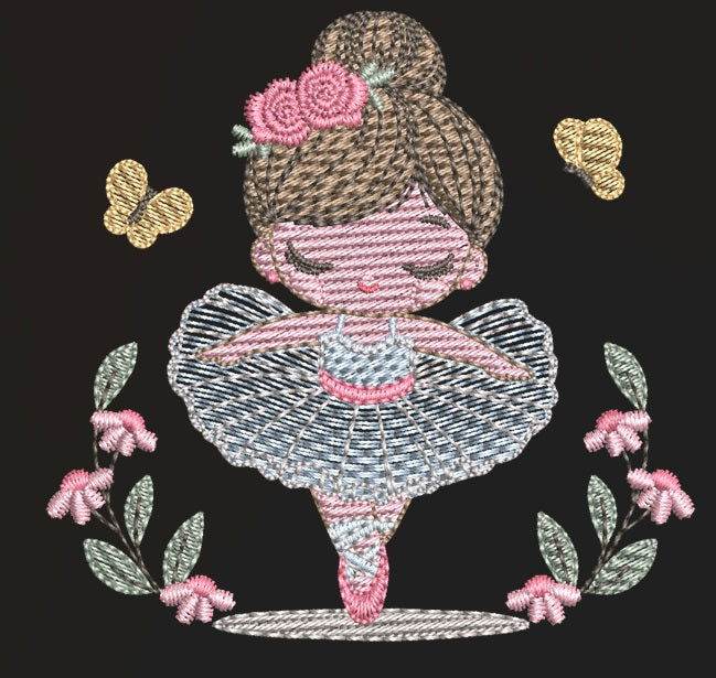 Elegant Ballerina Embroidery Design Pack – 7 Sizes - FineryEmbroidery