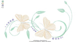 Elegant Butterfly and Swirl Embroidery Design - FineryEmbroidery