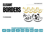 Elegant borders: Embroidery Design Pack - FineryEmbroidery