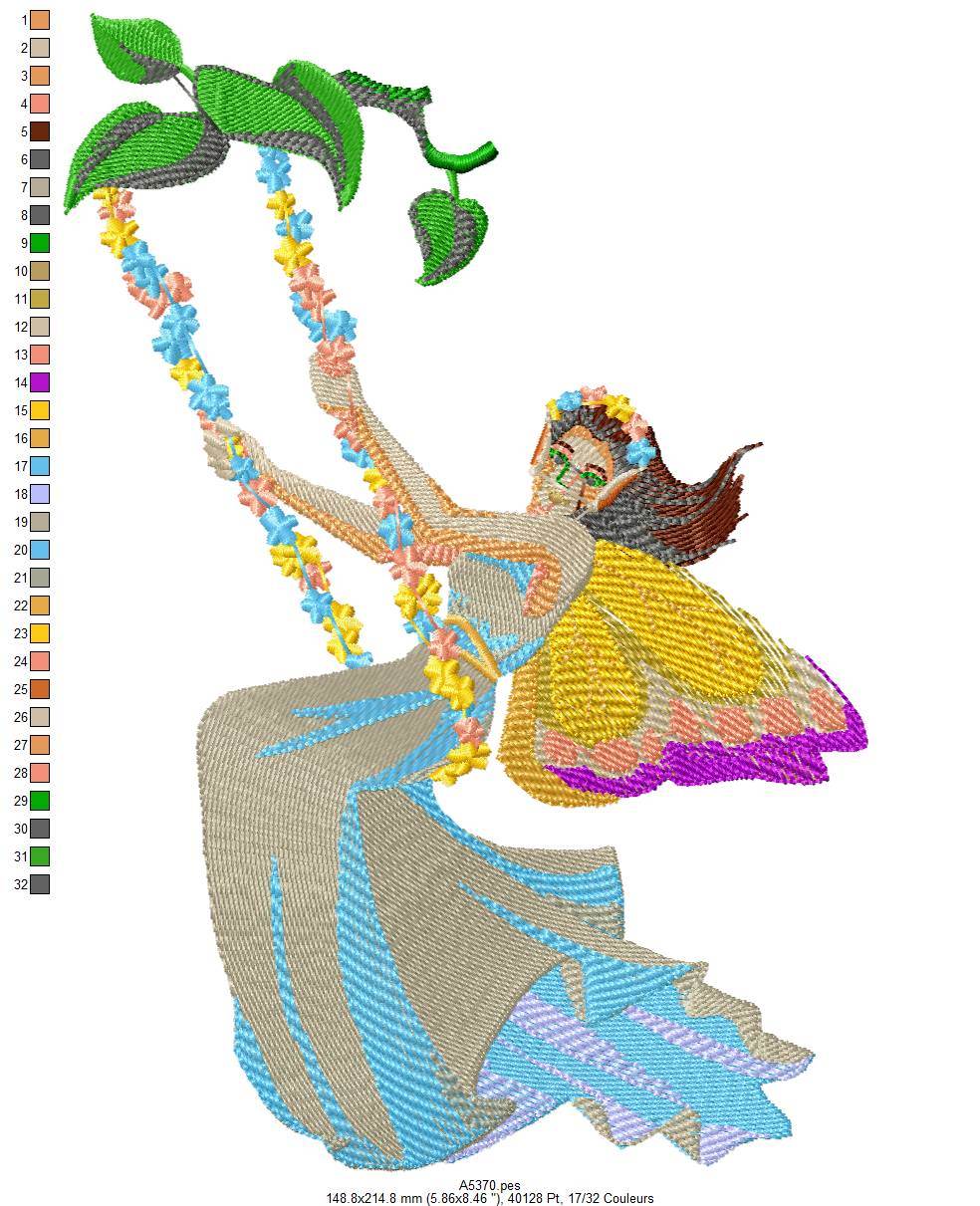 Enchanting Fairy and Nature Embroidery Design Pack – 12 DESIGNS - FineryEmbroidery