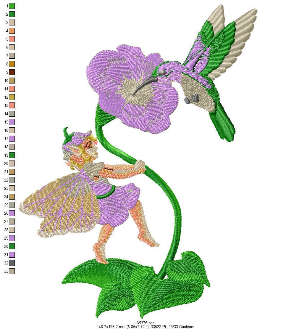 Enchanting Fairy and Nature Embroidery Design Pack – 12 DESIGNS - FineryEmbroidery