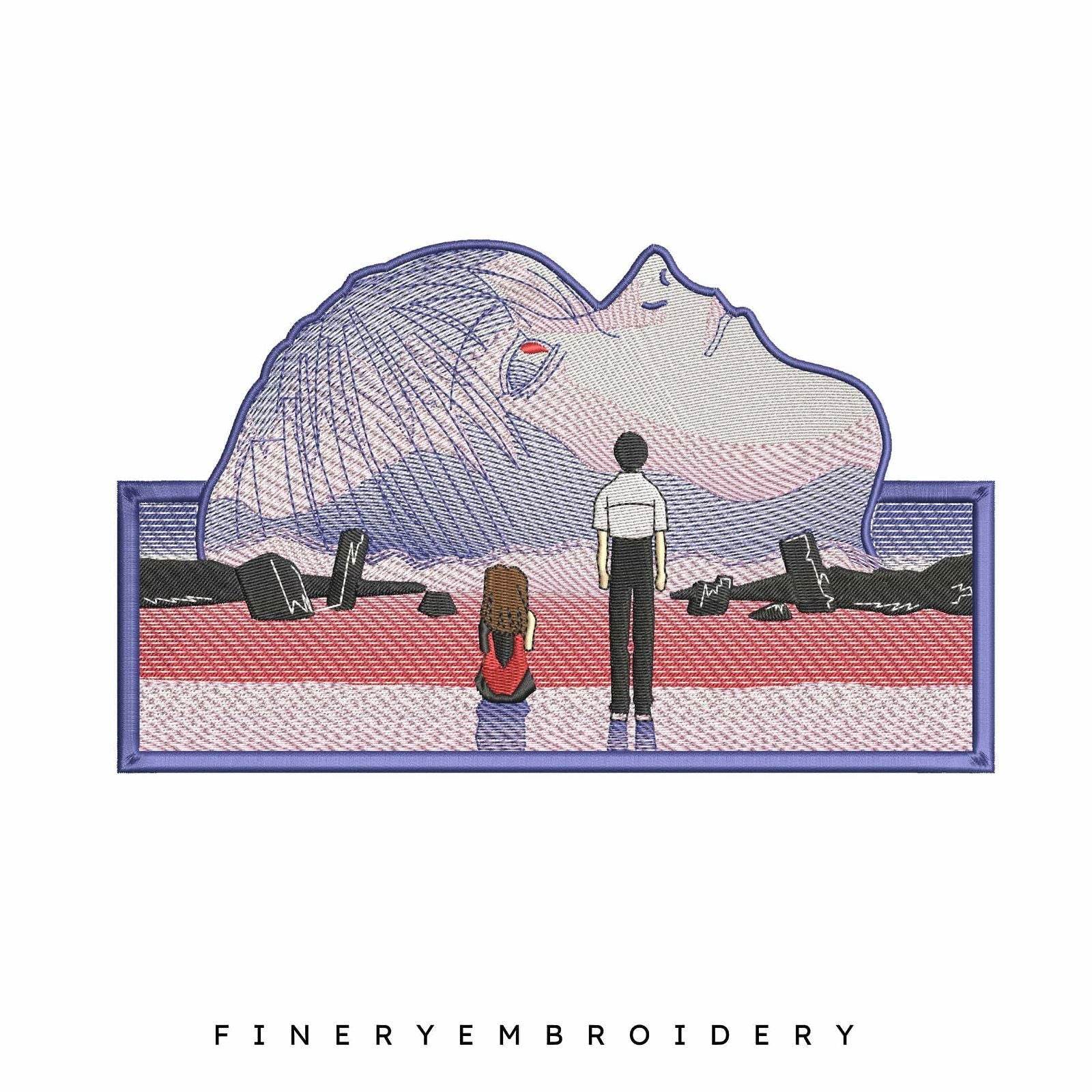 Evangelion boxed - Anime - Embroidery Design - FineryEmbroidery