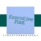 Executive Embroidery alphabet Font Set - FineryEmbroidery