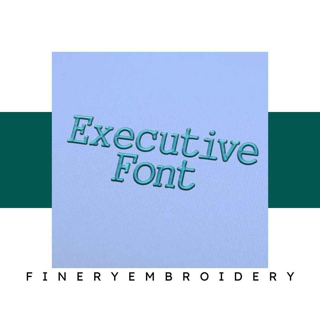 Executive Embroidery alphabet Font Set