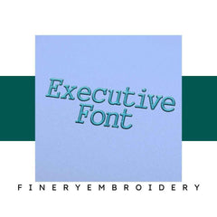 Executive Embroidery alphabet Font Set