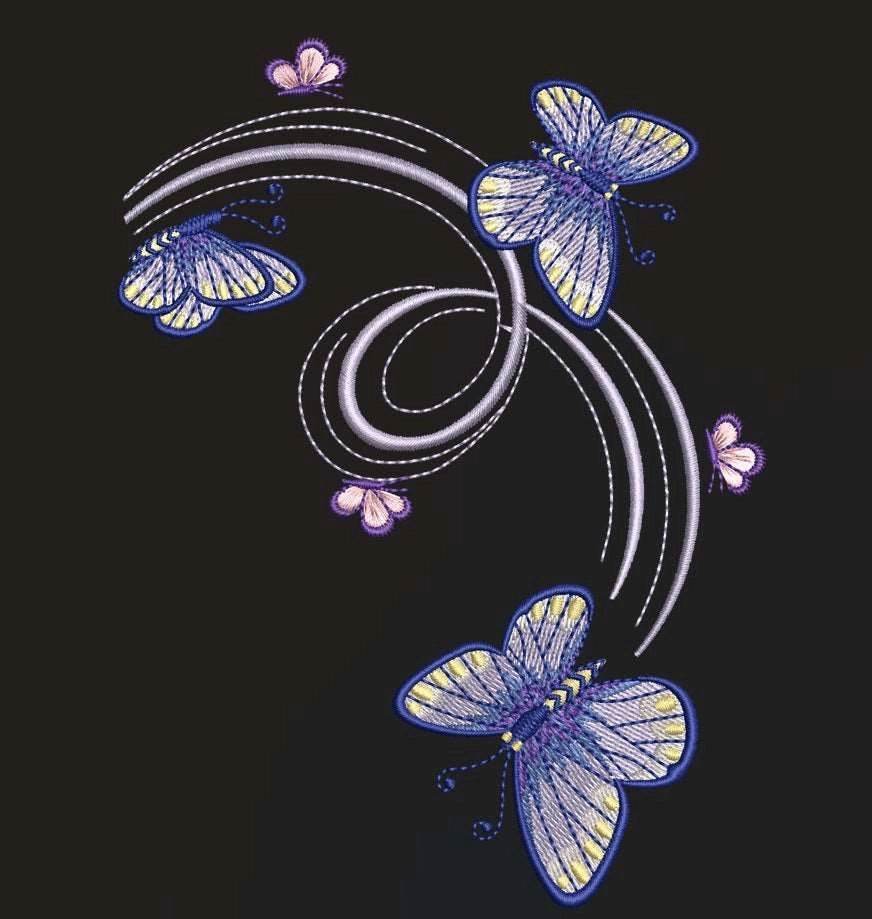 FANTASY IN FLIGHT BUTTERFLIES- Pack of 10 Designs - Embroidery Designs - FineryEmbroidery