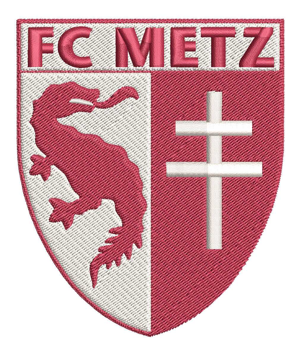 FC Metz Football Team: Embroidery Design | Embroidery Design | embroidery download, embroidery file, football, footfrance, pes embroidery file | FineryEmbroidery