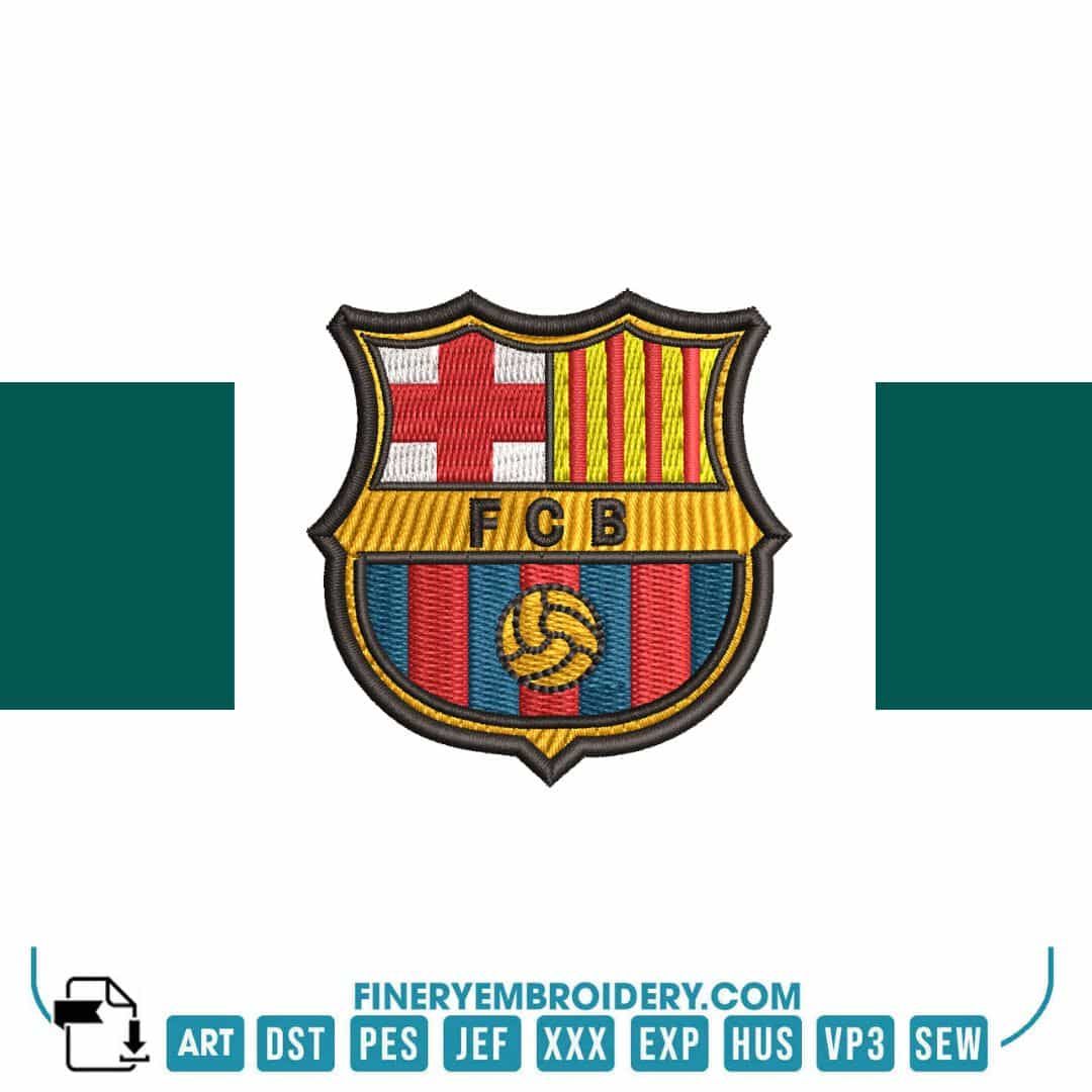 FC Barcelona Shield: Embroidery Design - FineryEmbroidery