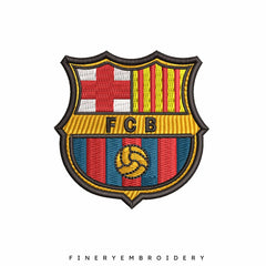 FC Barcelona Shield: Embroidery Design - FineryEmbroidery