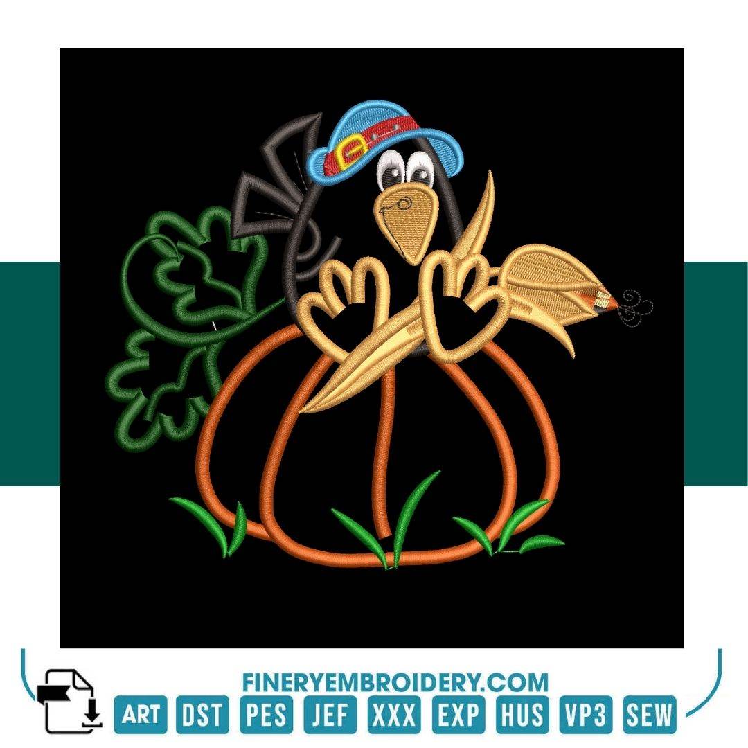 Fall & Halloween Embroidery Designs – 3 Patterns in 3 Sizes - FineryEmbroidery