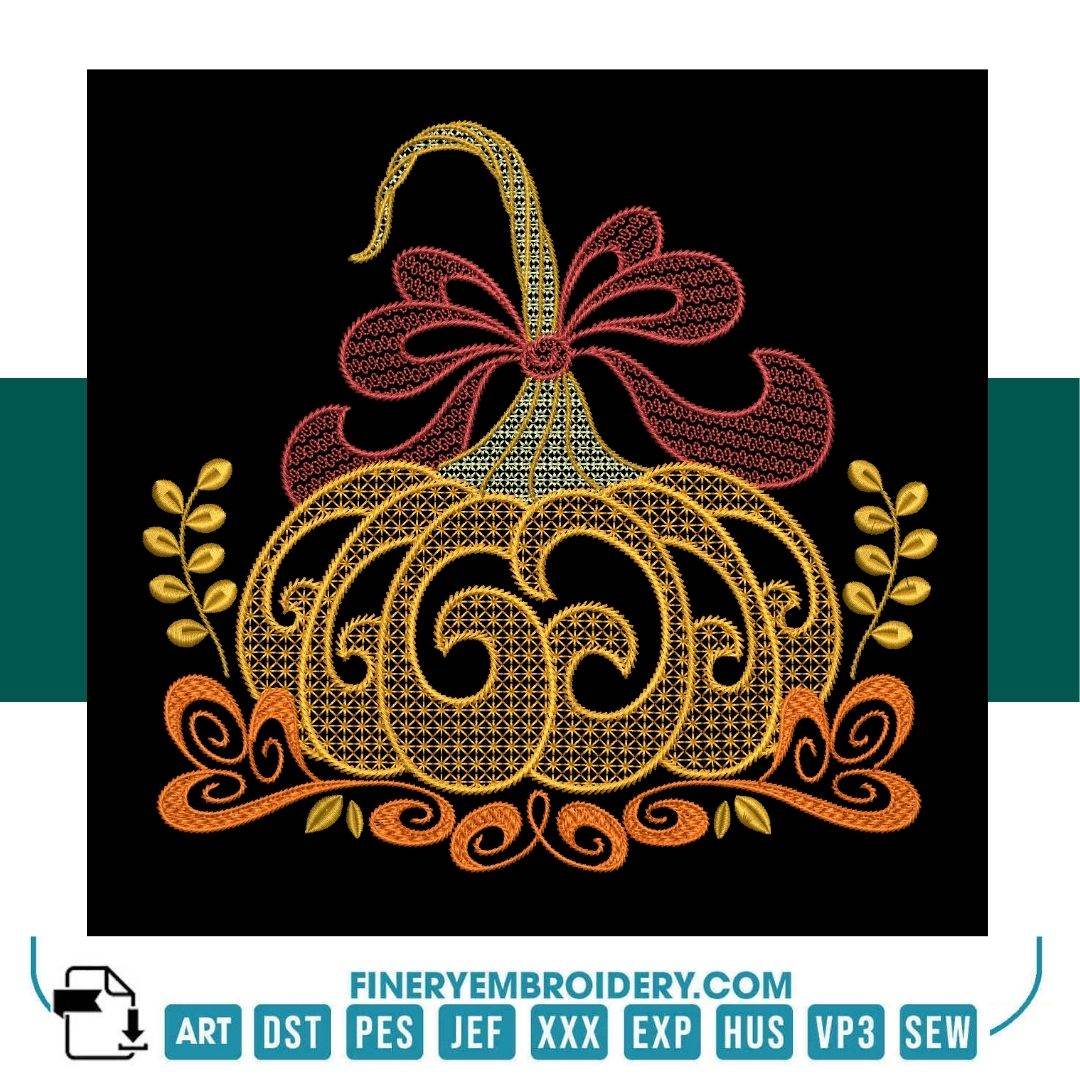 Fall & Halloween Embroidery Designs – 3 Patterns in 3 Sizes - FineryEmbroidery