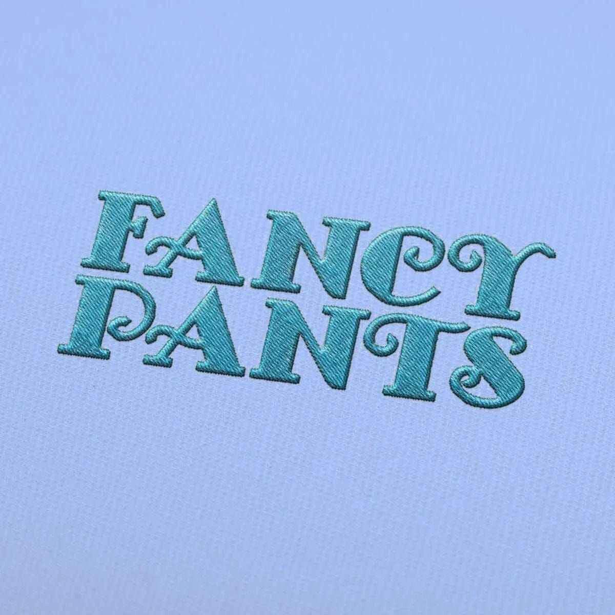Fancy Pant Embroidery alphabet Font Set