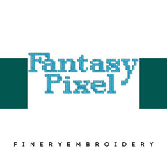 Fantasy Pixel Embroidery alphabet Font Set