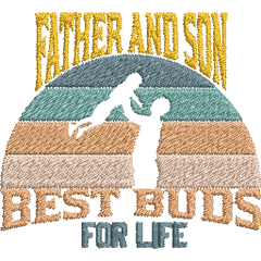 Father-Son-Best-Buds - Father Embroidery Design - FineryEmbroidery