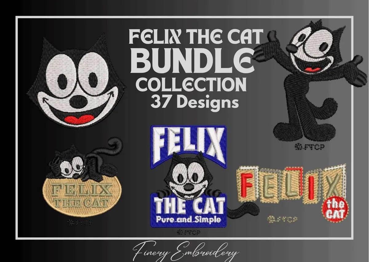 Felix The Cat - Free Pack of 37 Designs - Embroidery Designs - FineryEmbroidery