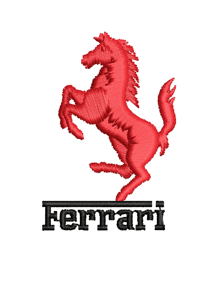 Ferrari 3 - Embroidery Design | Embroidery Design | design embroidery, embroidery, embroidery design, embroidery download, embroidery file, Free designs, pes design, pes embroidery file | FineryEmbroidery