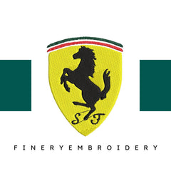 Ferrari 11 - Embroidery Design - FineryEmbroidery