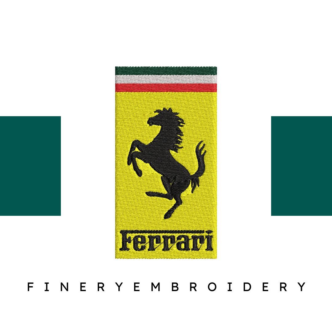 Ferrari 4 - Embroidery Design - FineryEmbroidery