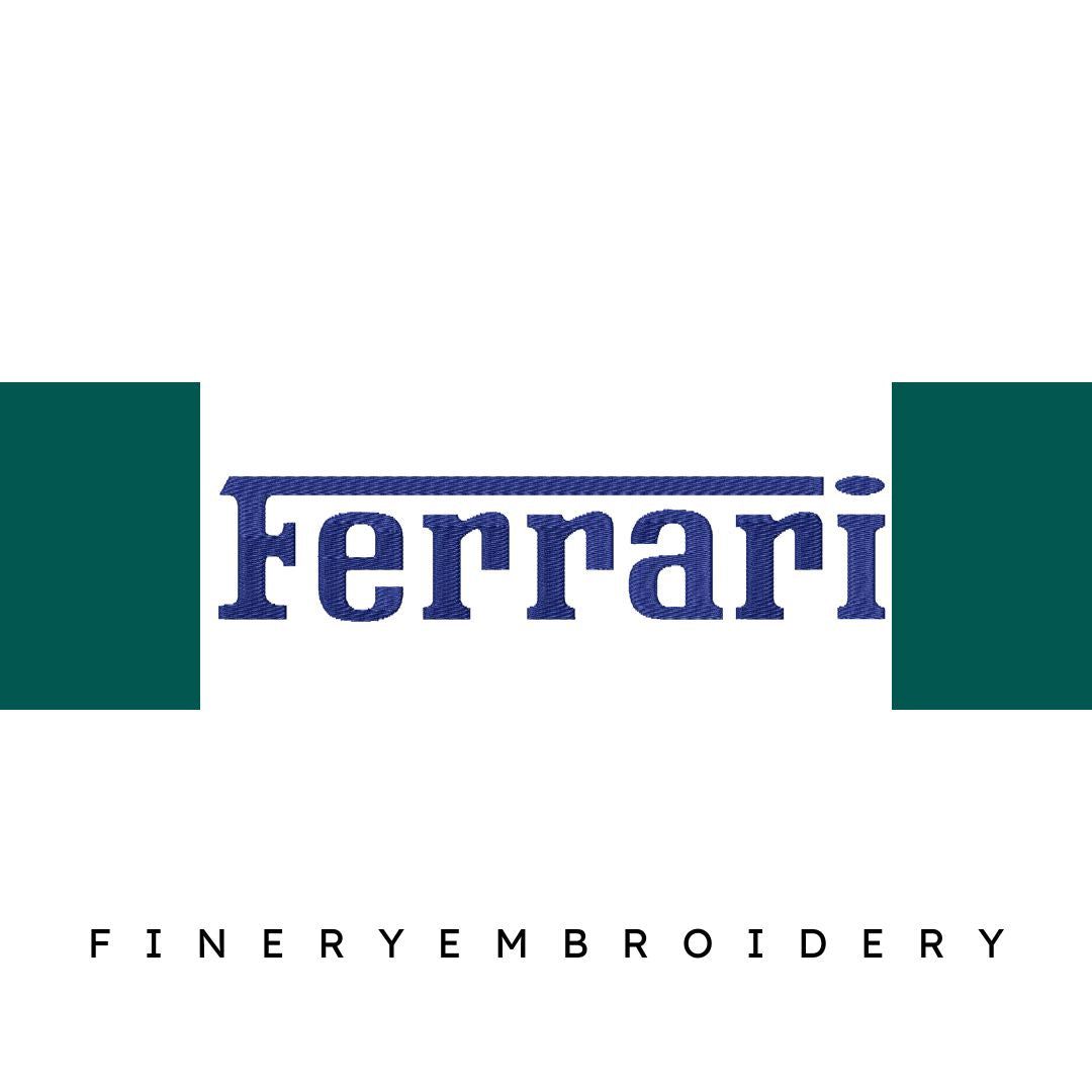 Ferrari 5 - Embroidery Design - FineryEmbroidery