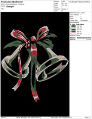 Festive Holiday Bells Embroidery Design - FineryEmbroidery