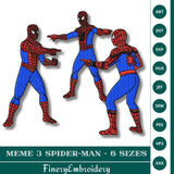 Meme 3 Spider-Man Embroidery Design – 6 Sizes