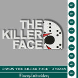 Jason The Killer Embroidery Design - Horror Mask - FineryEmbroidery