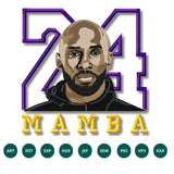 Kobe Bryant Black Mamba Embroidery Design – Legacy of a Legend