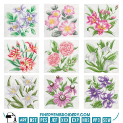 Ultimate Floral Embroidery Design Pack - 24 Exquisite Patterns