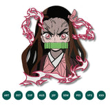 Nezuko Kamado Embroidery Design – Demon Slayer’s Fiery Transformation