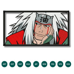 Jiraiya Embroidery Design – The Legendary Sannin