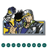 JoJo Embroidery Design – Jotaro and Star Platinum’s Unbreakable Bond