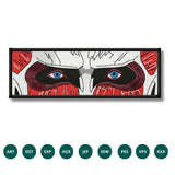 Colossal Titan Eyes Embroidery Design – Intimidating Gaze