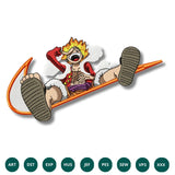 One Piece Gear 5 Pirate Embroidery Design – Luffy’s Joyful Ride