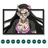 Nezuko Kamado Embroidery Design – Demon Slayer’s Fierce Warrior