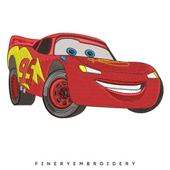 Pixar's Lightning "McQueen" Embroidery Design