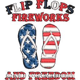 Flip-Flops-Fireworks-and-Freedom - Embroidery Design - FineryEmbroidery