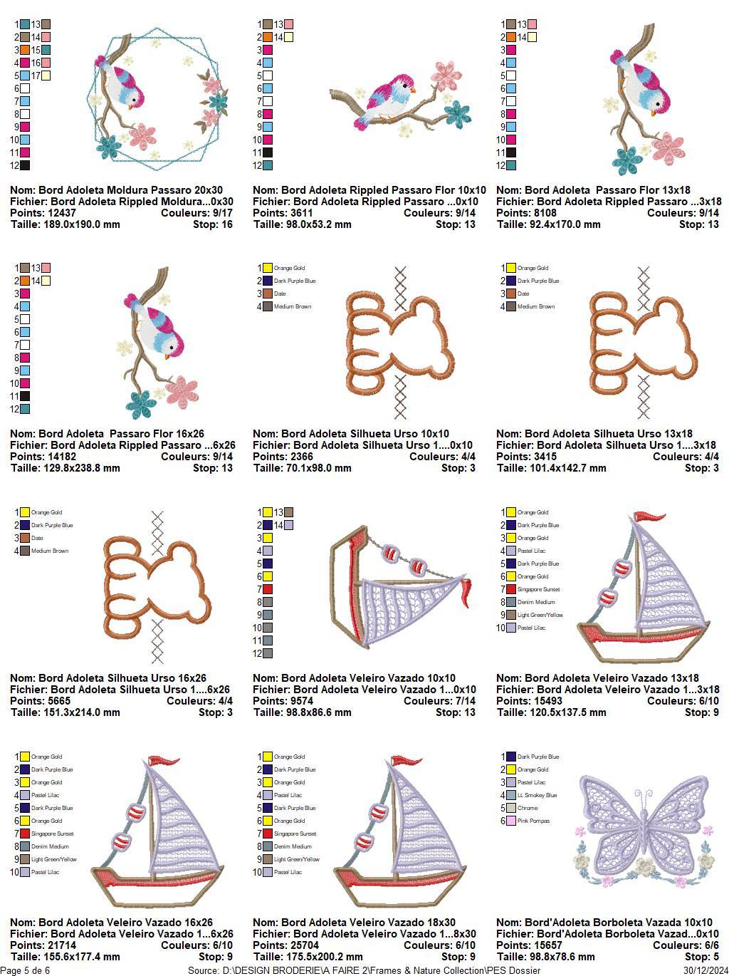 Frames & Nature Embroidery Design Pack - 17 Unique Designs in Multiple Sizes - FineryEmbroidery