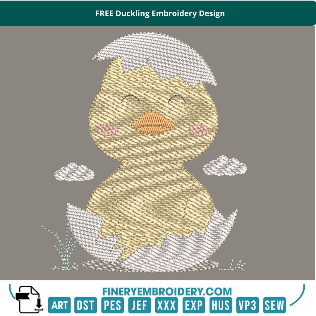 Free Duckling Embroidery Design – Easy to Stitch! - FineryEmbroidery