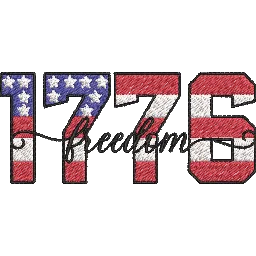 Freedom-1776 - Embroidery Design - FineryEmbroidery