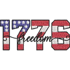 Freedom-1776 - Embroidery Design - FineryEmbroidery