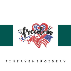 Freedom-America-Flag - Embroidery Design - FineryEmbroidery