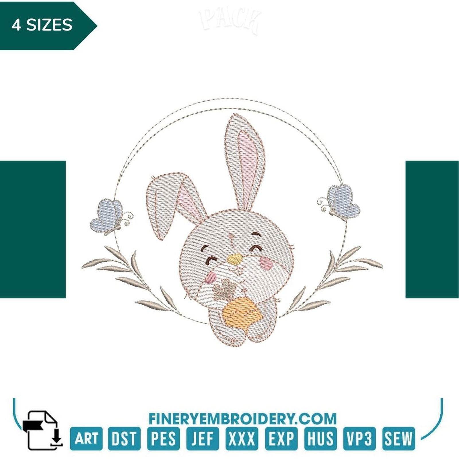 Funny Rabbit Pack 7 designs - Embroidery designs - FineryEmbroidery
