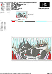 Ken Kaneki Embroidery Design – Tokyo Ghoul’s Dark Evolution