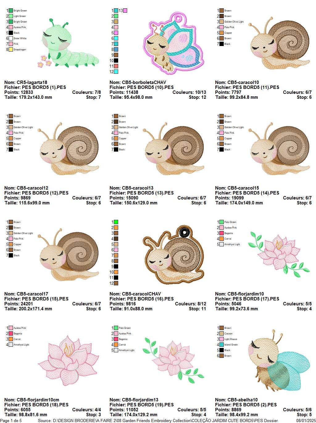 Garden Friends Embroidery Collection -14 Enchanting Designs in Multiple Sizes - FineryEmbroidery