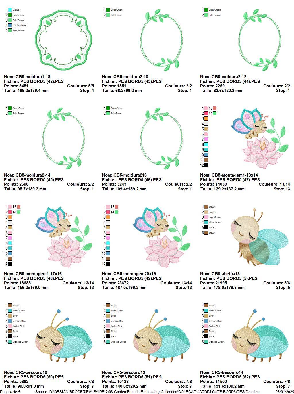 Garden Friends Embroidery Collection -14 Enchanting Designs in Multiple Sizes - FineryEmbroidery
