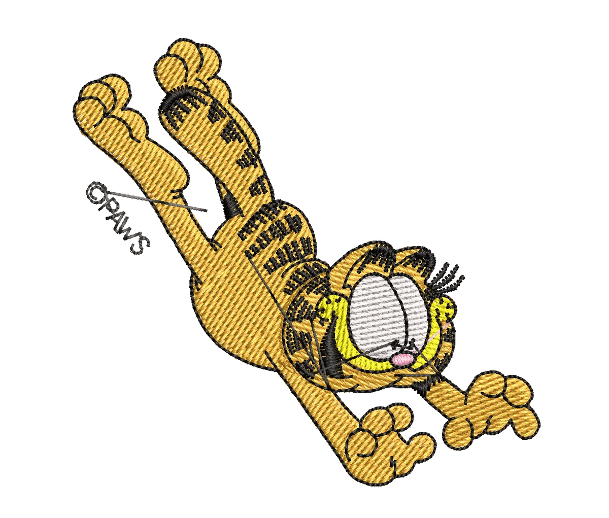 Garfield 02 - Embroidery Design - FineryEmbroidery