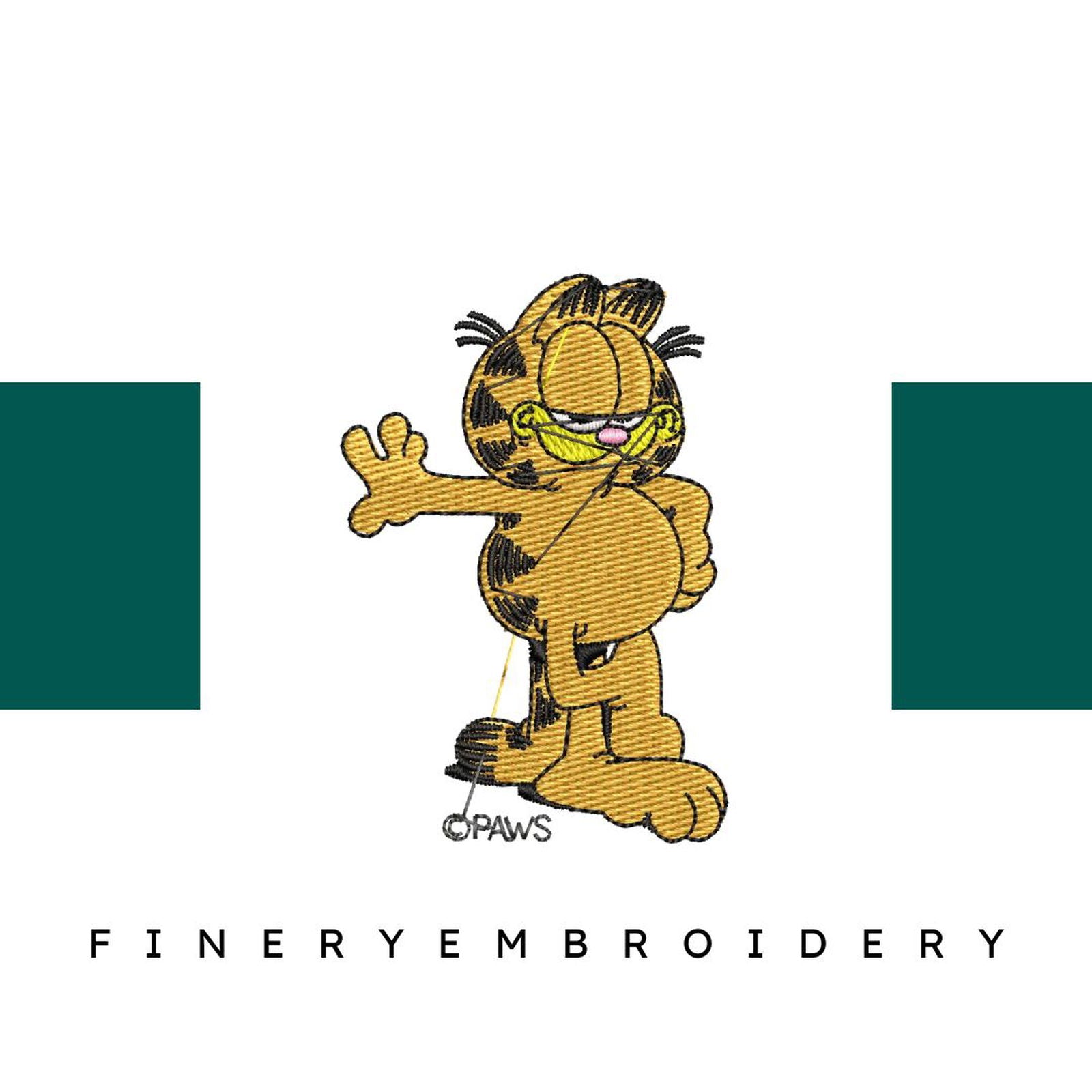Garfield 04- Embroidery Design - FineryEmbroidery