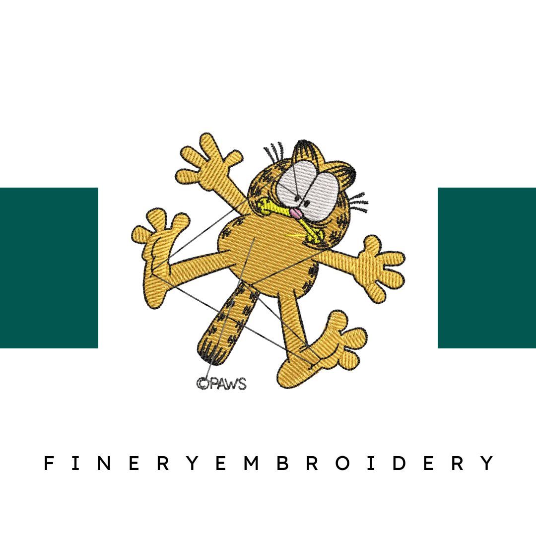 Garfield 10 - Embroidery Design - FineryEmbroidery