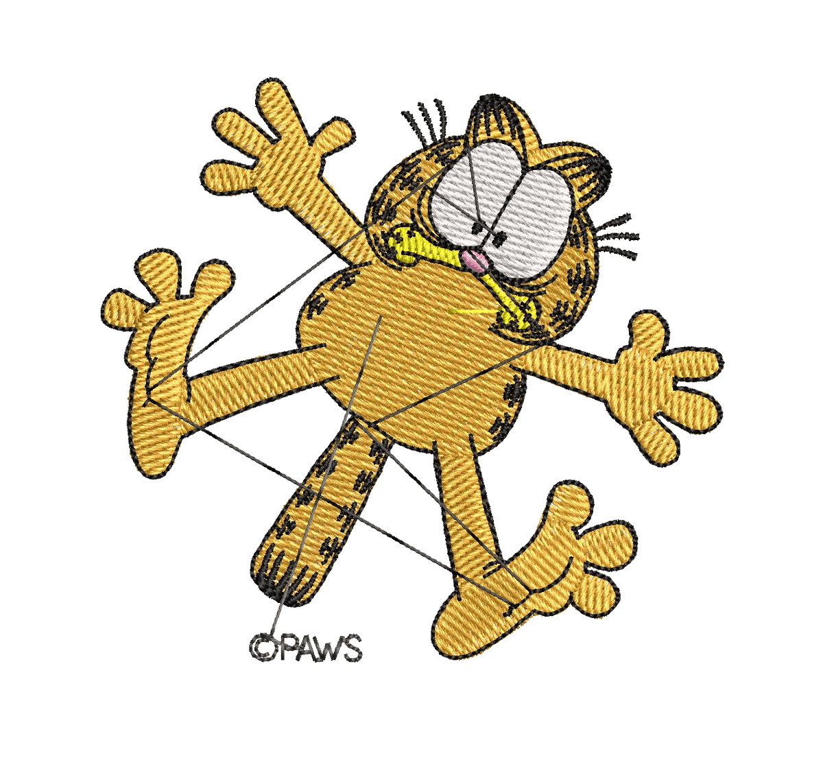 Garfield 10 - Embroidery Design - FineryEmbroidery