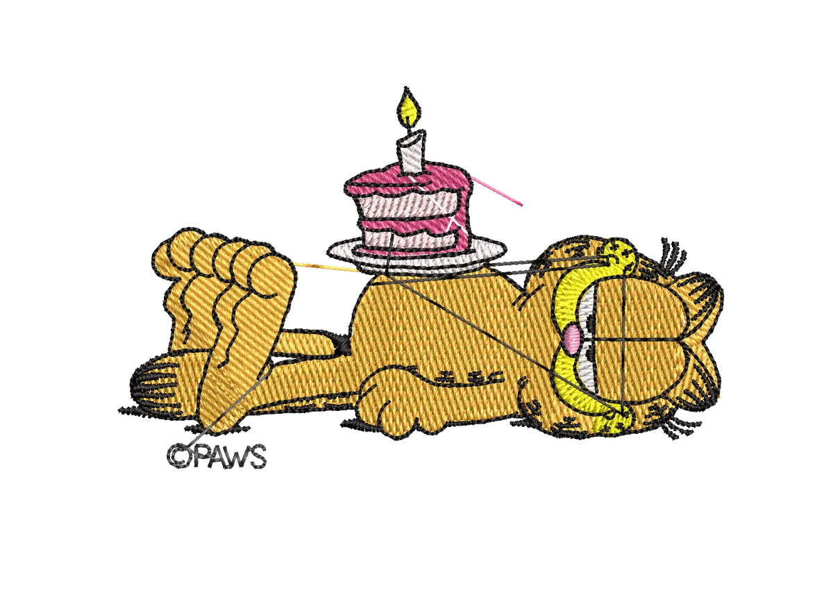 Garfield 18 - Embroidery Design - FineryEmbroidery